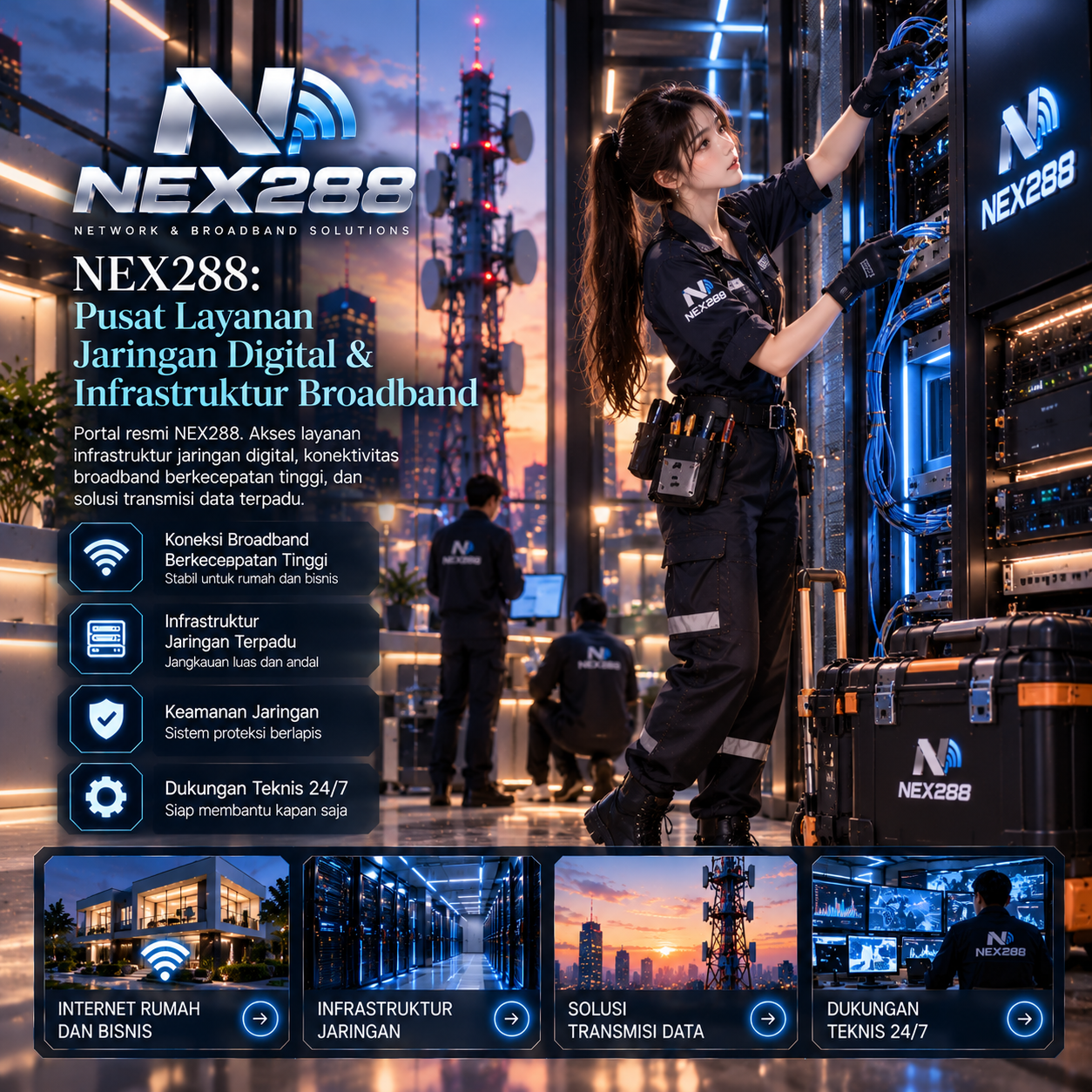 NEX288: Pusat Layanan Jaringan Digital & Infrastruktur Broadband